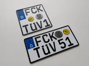 Showkennzeichen "F** TÜV" für Motorrad