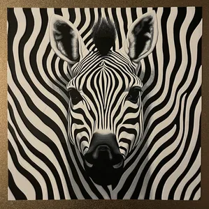Op-Art Zebra Portrait (Filament Painting)