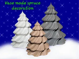 Spruce for Christmas in vase mode
