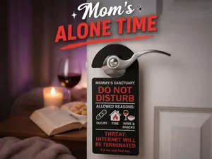 Mom’s Alone Time - Door Hanger