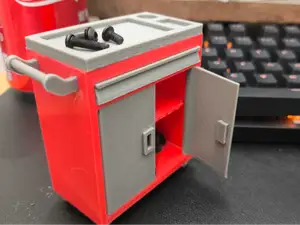 1:10单层对开门手推工具车