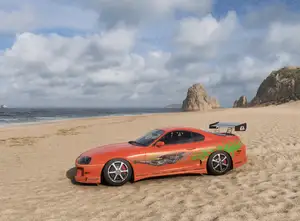 Toyota Supra with changeable wheels