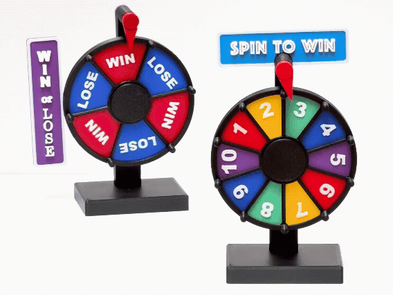 Mini Spinning Prize Wheel Customize 6, 8, 10 Slots