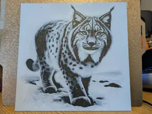Lynx in snow - Hueforge
