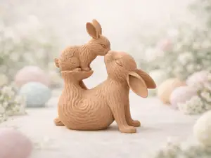 Cute easter Bunny Rabbit sculpture