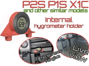 Internal Hygrometer sensor holder X Bambu printer