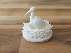Stork in a nest