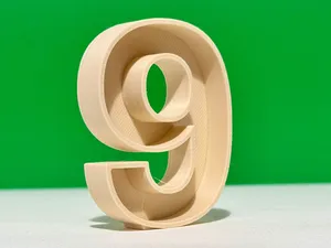 Number 9 for birthday or decoration 200mm x200 mm