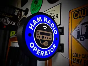 HAM Radio Operator ~ 2-Sided Round Lightbox