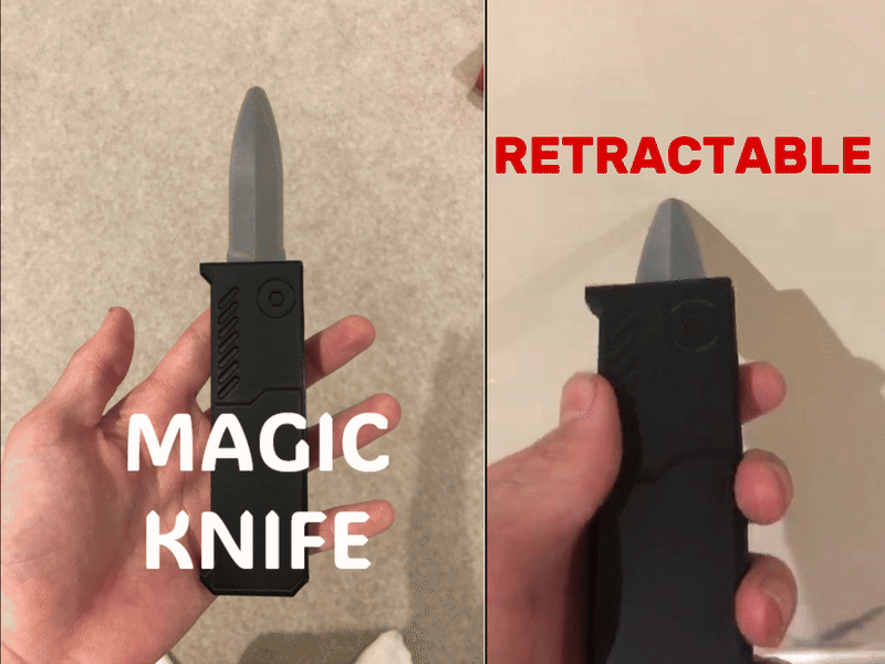 MAGIC KNIFE retractable blade 100% 3D PRINTED