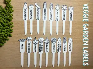 Cute Veggie Garden Stick Set
