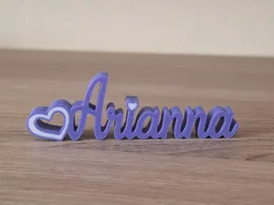 Arianna, scritta da appoggio con nome