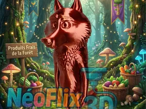Figurine Loup Mal Aimé Intermarché Debout
