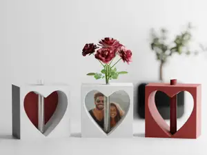 Valentines Heart CutOut Vase
