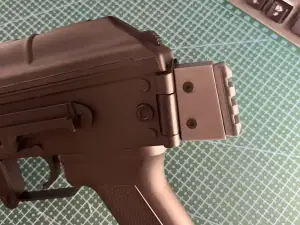 AK-74响尾蛇玩具枪折叠后托转接带导轨(无损安装)