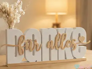"Danke für alles" 3D Lettering & Flower Stand