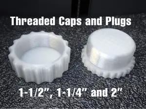 1-1/2, 1-1/4 and 2" Threaded Pipe Caps And Plugs