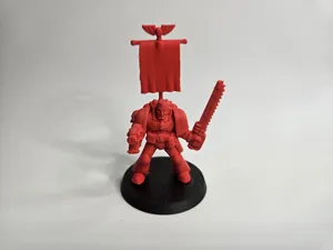 Retro Space Marine Sargent - Cut, no Supports