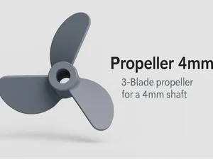 Propeller 4mm – 3-Blade Model for 4mm Shaft