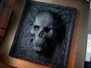 3d Effect Living Tree Skull Art Wall Hang
