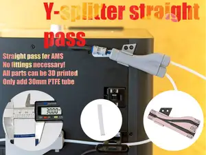 Y-splitter connector straight pass - no hardware!