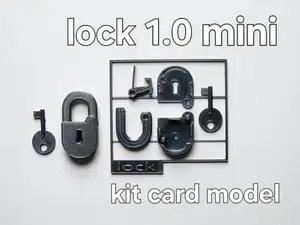 lock kit card working model, print-in-place