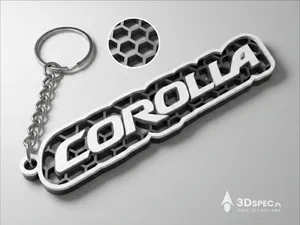 Corolla  logo honeycomb keychain