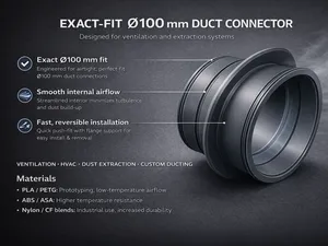 EXACT-FIT Ø100 mm DUCT CONNECTOR