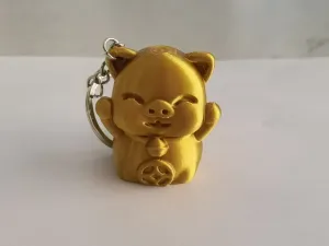 招财猪猪钥匙扣