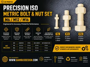Precision ISO Metric Bolt & Nut Set (M6 /M12 /M16)
