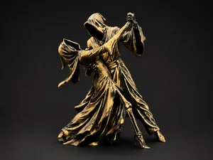 "Fatal Tango" - Grim Reaper and Reapress Sculpture