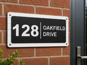 Modern Layered House Number Sign / Address Plaque