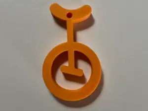 Unicycle Keychain