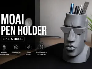 Moai Pen Holder – Like a Boss Desk Organizer