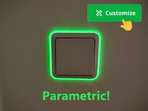 parametric glowing frame for light switch / outlet