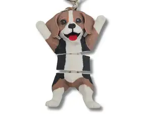 Articulated Beagle Dog - Cute Flexi Keychain