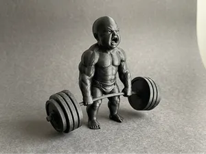 Muscular Baby Deadlifter — Powerlifting Infant Fig