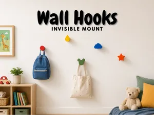 Modular Modern Wall Hook System - Invisible mount
