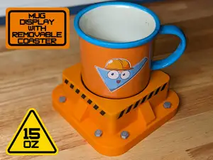 Satisfactory 15oz Mug Display w/Removable Coaster 