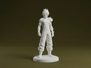 Cloud Strife Final Fantasy VII 3D Model