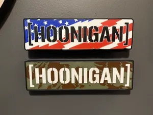 HOONIGAN Camo lightbox sign