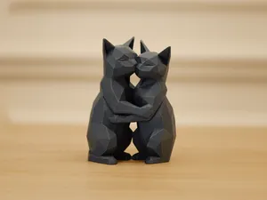 Umarmende Katzen – Liebe in Facettenform 