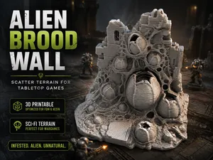 Alien Brutwand mit Eiern Bio Hive Scatter Terrain