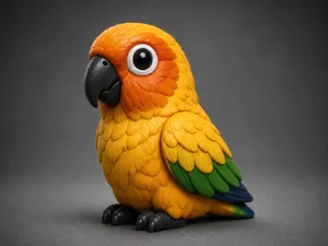 Cute Baby Sun Conure Parrot – HD 3D Model