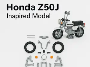 Honda Z50J – Inspired 3D Printable Mini Model