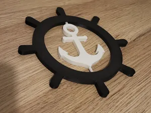 Sea anchor wheel capitan print in place
