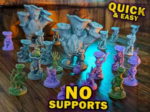 Huge Mushroom Folk Pack - 13 Support-Free Minis