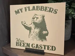 Funny Sign / 2 color / decor / cute / Bear