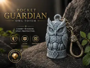Pocket Guardian Owl Keychain | Ultra Detail