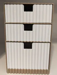 Fluted Storage Organizer with 3 Drawers